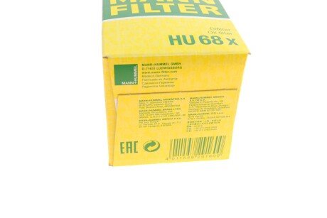 Масляный фильтр mann HU68X