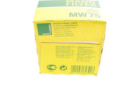 Масляный фильтр mann MW75