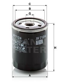 Масляный фильтр mann W7124