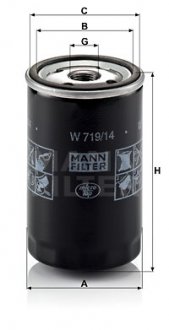 Масляный фильтр mann W 719/14