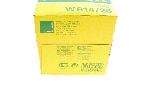 Масляный фильтр mann W91428