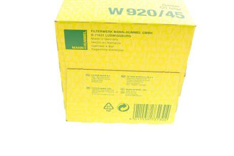 Масляный фильтр mann W92045