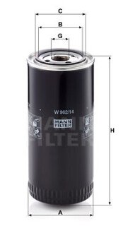 Масляний фільтр mann W96214