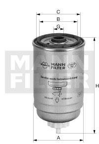 Паливний (топливный) фільтр mann WK 8051