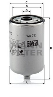 Топливный фильтр mann WK713