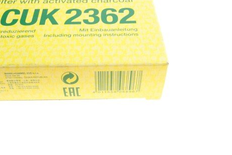 Угольный фильтр салона mann CUK2362