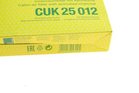 Угольный фильтр салона mann CUK25012