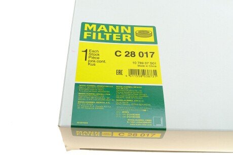 Воздушный фильтр mann C 28 017