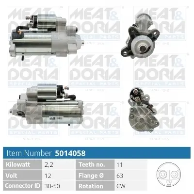MEATDORIA FORD стартер C-Max,Focus,Galaxy,Kuga,Mondeo,S-Max meat & doria 5014058
