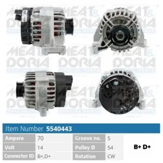 MEATDORIA Генератор FIAT IDEA 1.2 8V meat & doria 5540443