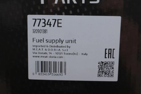 MEATDORIA RENAULT Элемент системы питания Megane III,Scenic III 1.5/1.6dCi 08-,Ford C-Max II,Focus III 1.5/2.0TDCi meat & Doria 77347E