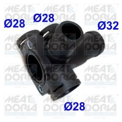 MEATDORIA VW Фланець охолоджувальної рідини Golf,Jetta,Passat,T4,AUDI,SEAT 1,6-2,0 Meat & Doria 93104 (фото 1)
