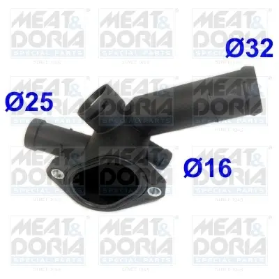 MEATDORIA VW Фланець охолоджувальної рідини Bora,Golf IV 1.6 97- meat & doria 93123