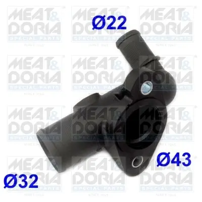 MEATDORIA CITROEN Фланець охолоджувальної рідини BERLINGO 96- meat & doria 93182