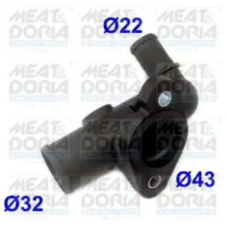 MEATDORIA CITROEN Фланець охолоджувальної рідини BERLINGO 96- meat & doria 93182