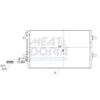 MEAT&DORIA VOLVO Радіатор кондиціонера (конденсатор) C30, C70 II, S40 II, V50 07- meat & doria 991035