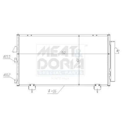 MEATDORIA TOYOTA Радіатор кондиціонера (конденсатор) Rav 4 II 00- meat & doria 991043