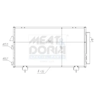 MEATDORIA TOYOTA Радіатор кондиціонера (конденсатор) Rav 4 II 00- meat & doria 991043