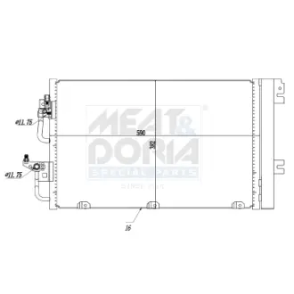 MEAT&DORIA OPEL Радіатор кондиціонера (конденсатор) з осушувачем Astra H, Zafira B meat & doria 991064
