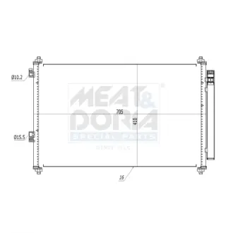 MEATDORIA TOYOTA Радіатор кондиціонера (конденсатор) Previa III, Rav 4 III 05- meat & doria 991065
