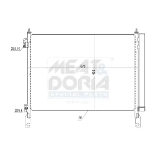 MEAT&DORIA RENAULT Радіатор кондиціонера (конденсатор) з осушувачем KOLEOS I 2.0, 2.5 08- meat & doria 991153
