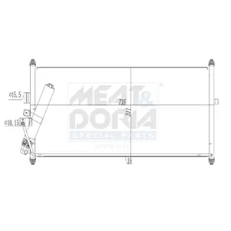 MEAT&DORIA NISSAN Радіатор кондиціонера (конденсатор) ALMERA II 1.5 03-, PRIMERA 1.9 02- meat & doria 991187
