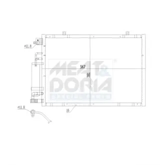 MEAT&DORIA FORD Радіатор кондиціонера (конденсатор) з осушувачем Fiesta VI 08- meat & doria 991293