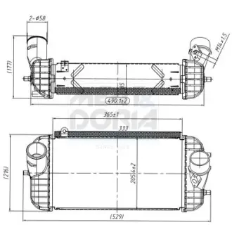 MEAT & DORIA HYUNDAI Інтеркулер GRAND SANTA FE 2.2 13-, SANTA FE III 2.0, 2.2 12-, KIA meat & doria 995038