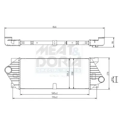 MEAT & DORIA DB Радіатор M-CLASS (W163) ML 270 CDI (163.113) 99-05 Meat & Doria 995047 (фото 1)