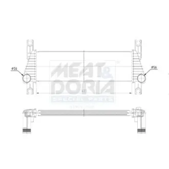 MEAT & DORIA FORD Інтеркулер RANGER 2.2 TDCi 11- meat & doria 995052