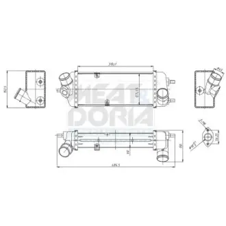 MEAT & DORIA HYUNDAI Інтеркулер ACCENT III 1.5 05-, KIA meat & doria 995068