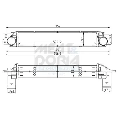 MEAT & DORIA CHEVROLET Інтеркулер CAPTIVA 2.0 D 06-, OPEL meat & doria 995129