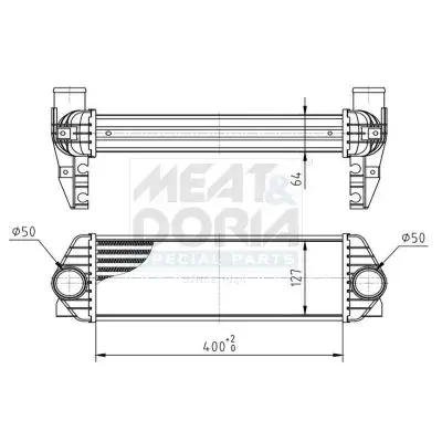 MEAT & DORIA FORD Інтеркулер Transit Connect 1.8TDCi 06- meat & doria 995140
