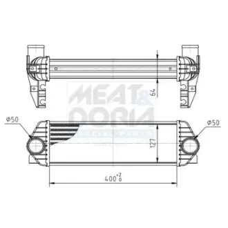 MEAT & DORIA FORD Інтеркулер Transit Connect 1.8TDCi 06- meat & doria 995140