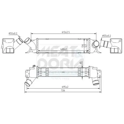 MEAT & DORIA HYUNDAI Інтеркулер H-1 2.5 CRDi 08- meat & doria 995152