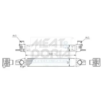 MEAT & DORIA CITROEN інтеркулер Nemo,Fiat Fiorino,Qubo,Peugeot Bipper 1.3/1.4HDI 08- meat & doria 995213