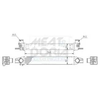 MEAT & DORIA CITROEN інтеркулер Nemo,Fiat Fiorino,Qubo,Peugeot Bipper 1.3/1.4HDI 08- meat & doria 995213