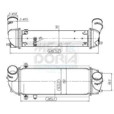 MEAT & DORIA HYUNDAI Інтеркулер SANTA FE III 2.0 CRDi 12-, KIA Meat & Doria 995214 (фото 1)