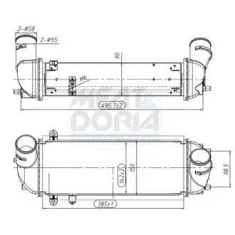 MEAT & DORIA HYUNDAI Інтеркулер SANTA FE III 2.0 CRDi 12-, KIA meat & doria 995214
