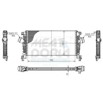MEAT & DORIA OPEL Інтеркулер Astra J 1.3/1.7CDTI, 1.4/1.6 meat & doria 995230