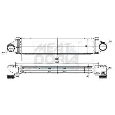 MEAT & DORIA FORD Інтеркулер Mondeo IV, S-Max 2.5 06-, LANDROVER Discovery Sport, Freelander II, Range Rover Evoque Meat & Doria 995235 (фото 1)