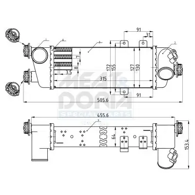 MEAT & DORIA HYUNDAI Інтеркулер i30 (FD) 1.6 CRDi -11 Meat & Doria 995236 (фото 1)