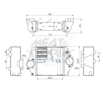 MEAT & DORIA MAZDA Інтеркулер 6 2.0 TD 02-07 meat & doria 995244