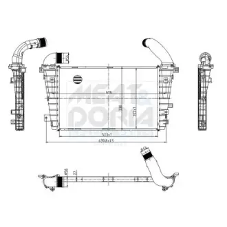 MEAT & DORIA OPEL Інтеркулер ASTRA H 1.3, 1.9, 2.0 04-, VAUXHALL meat & doria 995259