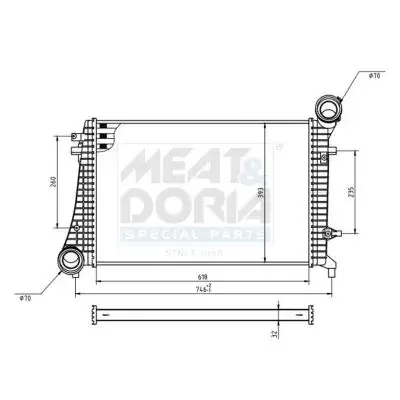 MEAT & DORIA VW Інтеркулер Audi A3, Caddy III, Golf V, Passat, Touran, Skoda Octavia III 1.9/2.0 meat & doria 995287