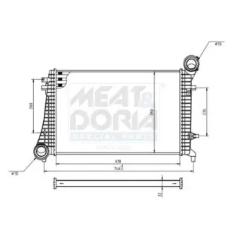 MEAT & DORIA VW Інтеркулер Audi A3, Caddy III, Golf V, Passat, Touran, Skoda Octavia III 1.9/2.0 meat & doria 995287