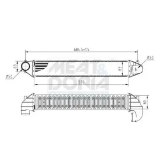 MEAT & DORIA VW Інтеркулер Sharan, Ford Galaxy, Seat 1.8T/1.9TDI 95- meat & doria 995298
