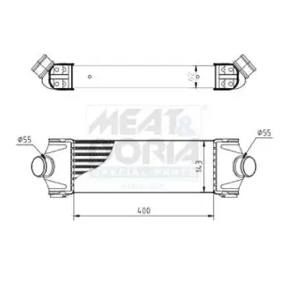 MEAT & DORIA FORD Інтеркулер Transit 2.2/2.4TDCi 06- meat & doria 995301