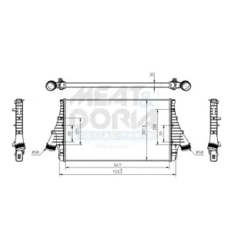 MEAT & DORIA FIAT Інтеркулер CROMA 05-, CADILLAC, OPEL meat & doria 995306