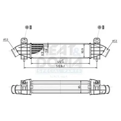 MEAT & DORIA FORD Інтеркулер Mondeo III 2.0/2.2TDCi 00- Meat & Doria 995340 (фото 1)